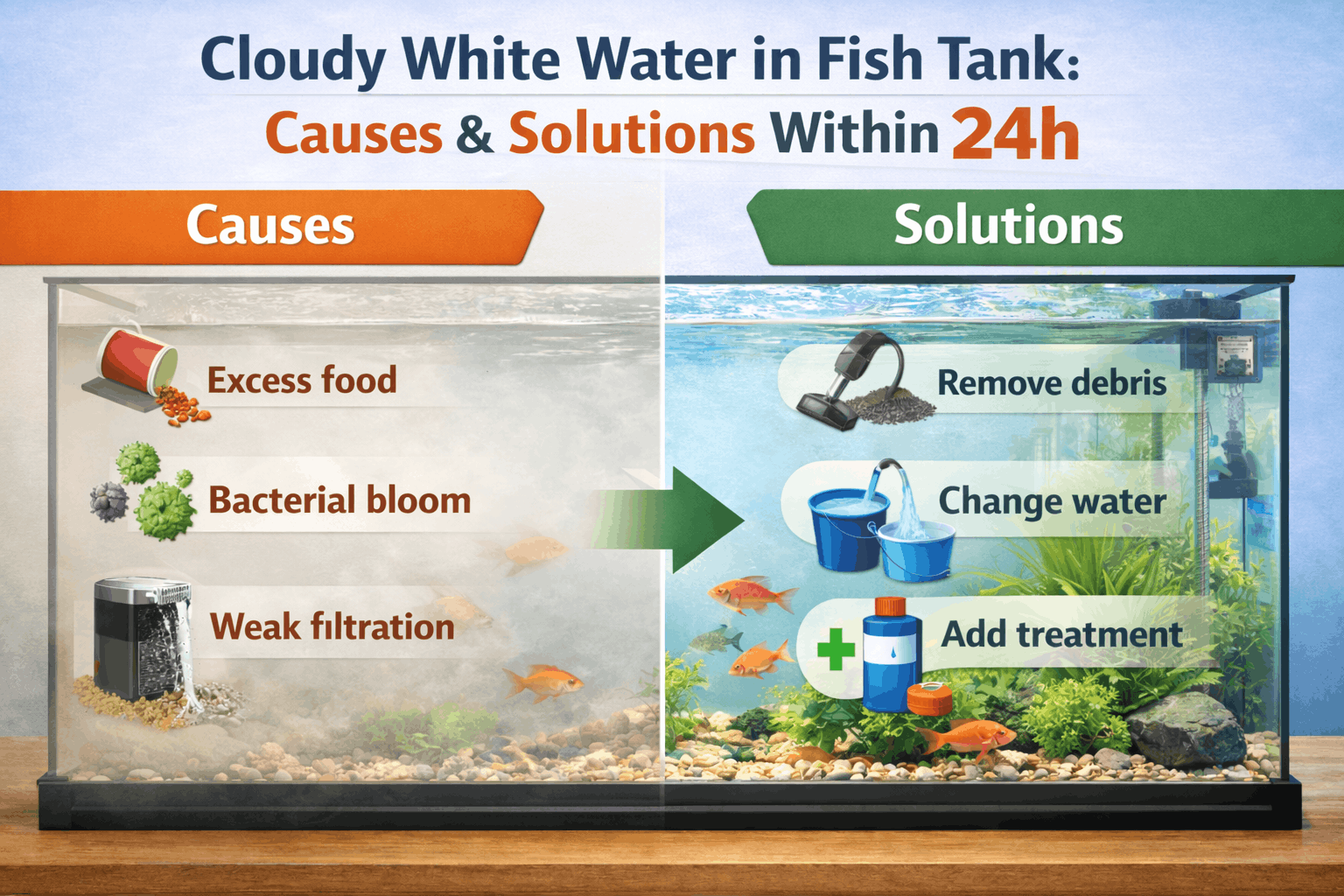 Cloudy White Aquarium Water: Causes & How to Fix It Fast in 24 Hours